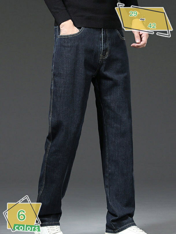 乐天商城 - メンズ ジーンズ ストレッチ ストレート デニム パンツ メンズジーパン ゆったり カジュアル おしゃれ ボトムス 細身 着痩せ RaogtCYU