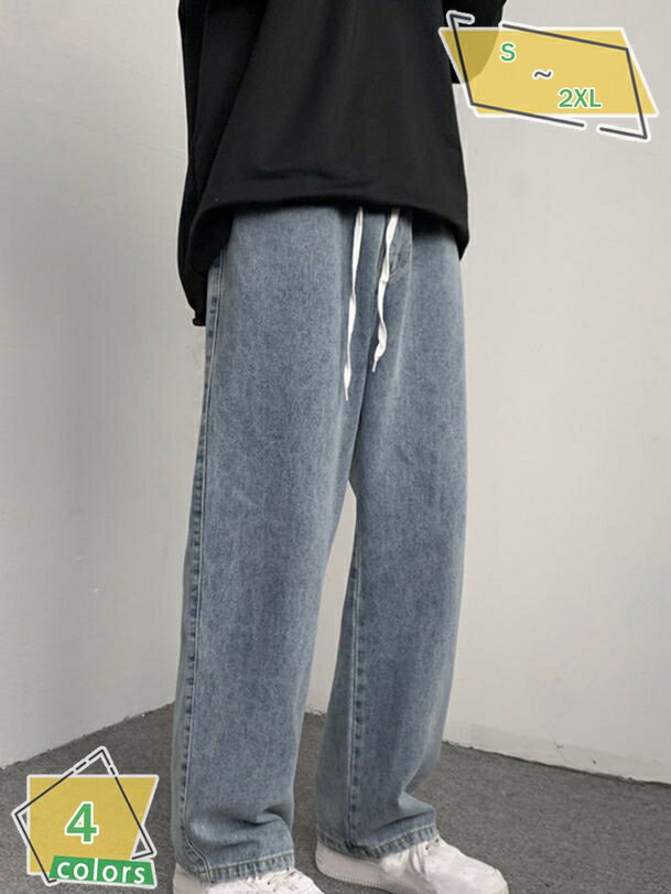 500円OFFクーポン デニムパンツ メンズ 厚手 秋冬 ジーンズ ジーパン バイク用 ストレッチ イージーパンツ ウエストゴム ボトムス 長ズボン RaogtCYU