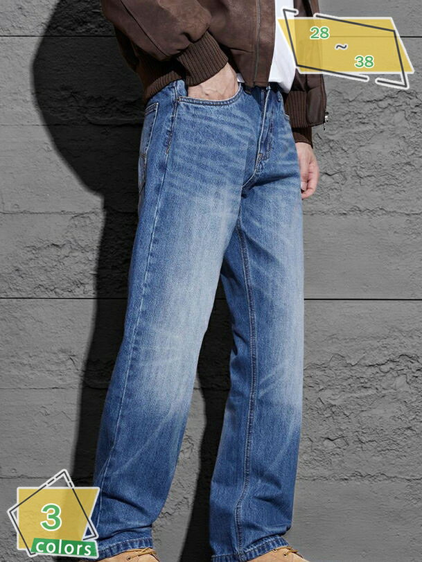 777円OFFクーポン デニムパンツ メンズ ズボン ストレート ジーンズ おしゃれ ゆったり ストリート バギーパンツ 秋冬服 RaogtCYU