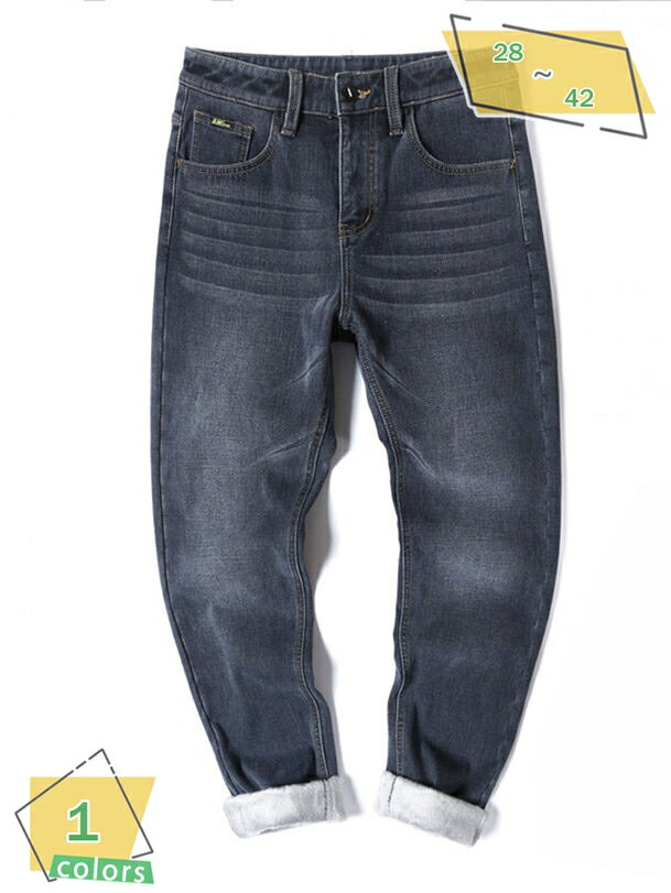 500円OFFクーポン デニム メンズ 裏起毛 スリムパンツ ジーンズ ストレッチ あったか シンプル デニムパンツ 細身 美脚ジーパン 裏フリース 秋 冬 RaogtCYU