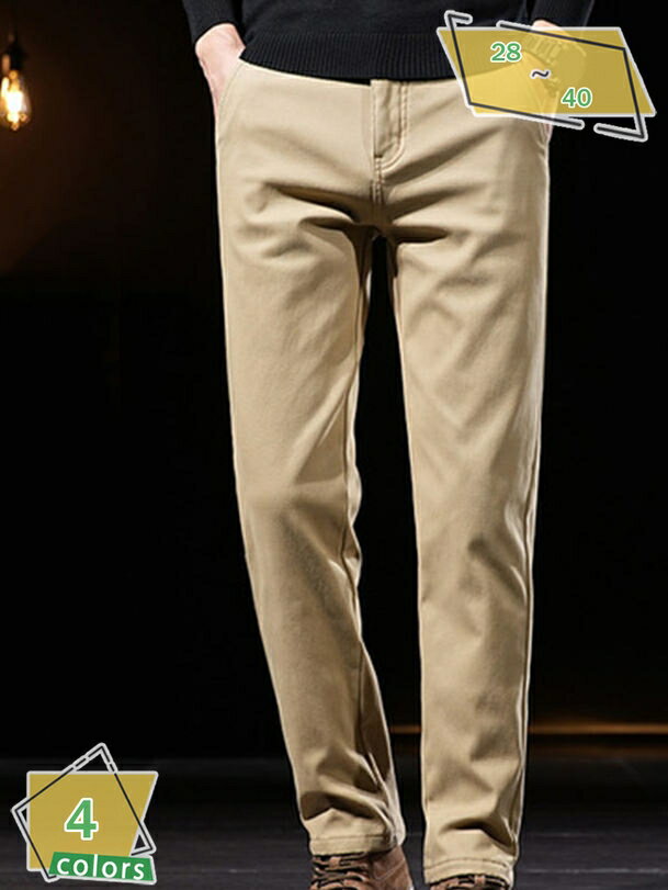 Skinney Pants - 1000円OFFクーポン 裏起毛 チノパン メンズ 防寒 綿 スリムパンツ 細身 ボトムス 伸縮性 ストレッチ おしゃれ 防寒 暖かい ビジネス ゴルフ ゴルフウェア あったかパンツ RaogtCYU