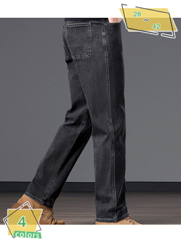 777円OFFクーポン デニムパンツ ジーンズ メンズ ストレート 裏フリース ボトムス ジーパン 防寒 暖かパン デニム パンツ ロング 紳士着 シニア RaogtCYU