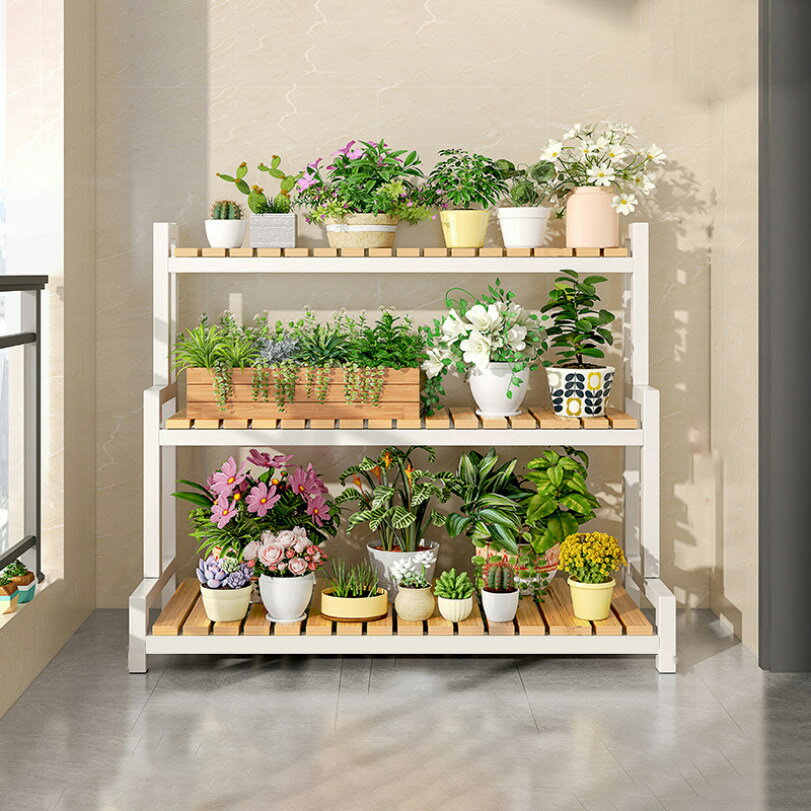 ガーデンラック 屋外 おしゃれ 錆びない 室内 ガーデニング 棚 3段 フラワースタンド 黒 ベランダ 花台 キャスターなし フラワースタンド 園芸ラック 組み立ても簡単で 棚 鉢植え 観葉植物 プランタースタンド 耐荷重 RaogtCYUのサムネイル