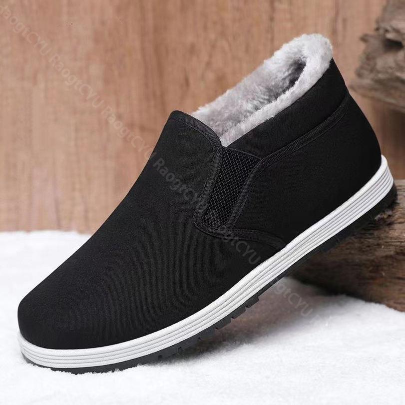 500円OFFクーポン メンズ ショート ムートンブーツ ショート 履きやすい 防寒 内ボア スリッポン 暖かい 大きいサイズ スノーシューズ 滑らない ウォーキング 秋冬 綿靴 RaogtCYU