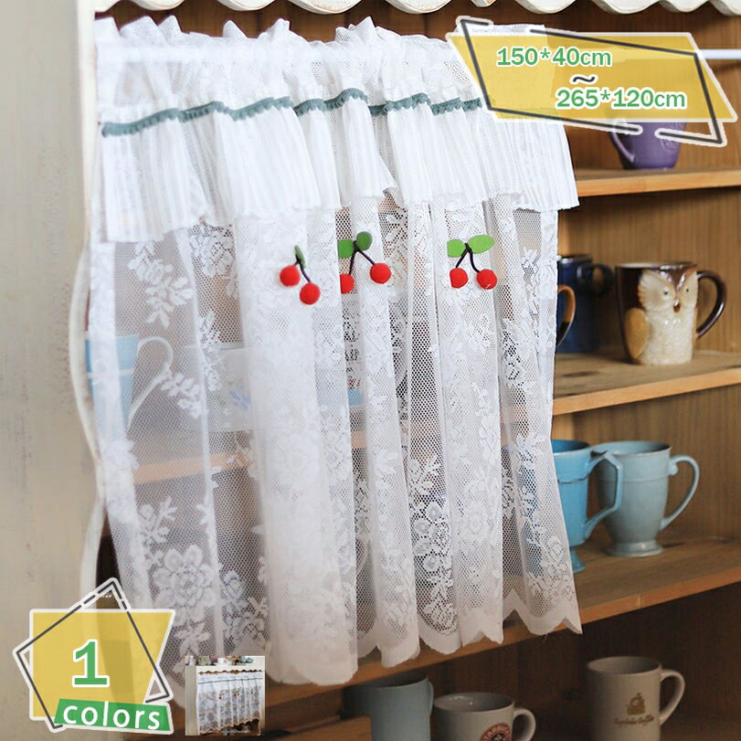 カフェカーテン レース 花柄 小窓カフェカーテン お洒落 花 シンプル 綿 エレガント ホームデコレーション トイレの棚 カラーボックス カフェ屋 ベランダ キッチン 台所 収納棚 目隠し 通気性が良い 装飾 引越し祝い 模様替え 柔らか 薄手 RaogtCYU