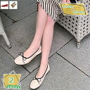 760円OFFクーポン パンプス 痛くない 柔らかい 脱げない リボン ぺたんこ スクエアトゥ バレエシューズ フラットシューズ 靴 レディース 歩きやすい ロ...