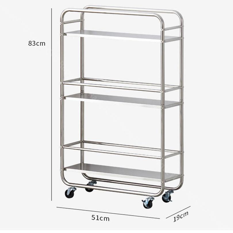 1600円OFFクーポン ステンレスワゴン キャスター付き 組み立て式 ラック 3段 収納 隙間収納 スリム キッチン収納 インテリア収納 ディスプレイラック おしゃれ シンプル 収納家具 北欧 韓国インテリア キッチンラック キッチンワゴン RaogtCYU [2]