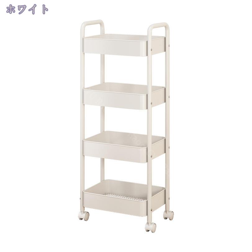 500円OFFクーポン キッチンワゴン 収納 スリム キャスター付き コンパクト キッチン収納 小物 キッチン用具 シンプル ワゴン ハンドル付き キャスター 収納ワゴン 調味料 スチール 台所 おしゃれ 炭素鋼 コンパクトワゴン RaogtCYU