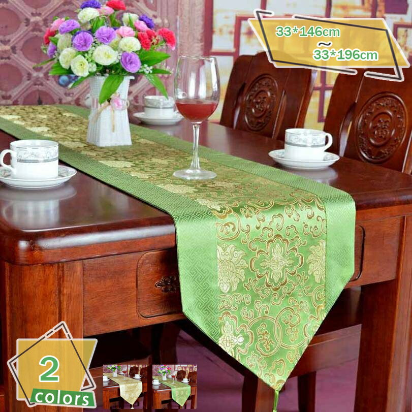 760円OFFクーポン テーブルカバー オシャレ テーブルランナー テーブルクロス テーブルセンター 33*146-196cm 花柄 撥水 ジャガード織 防水 防汚 食卓飾り 北欧 食卓 マット 断熱 滑り止め 透かし彫りゴールド