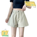 レディース デニム ショートパンツ 夏 ゆったり Aライン ファッション 短パン ジーンズ ショーパン ハイウエスト 短パン ショーパン 美脚 ショーツ ホットパンツ ウエストゴム 着痩 可愛い ボトムス カジュアル 通勤 RaogtCYU