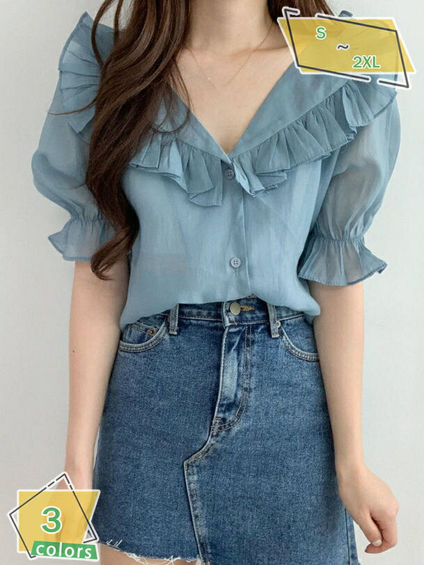 レース ブラウス シャツ 夏 レディース 刺繍 トップス シアー チュール 半袖 可愛い おしゃれ パフスリーブ ラウンドネック カジュアル 中華風 レイヤード 太極拳 漢服 中国風 体型カバー 着痩せ 通勤 お出掛け RaogtCYU