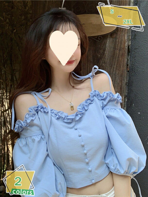 シフォン ブラウス レディース 半袖 ゆったり オフショルダー カットソー パフスリーブ ボートネック 肩出し ファッション オフショル トップス フリル おしゃれ 可愛い 夏服 肩出し セクシー 女子会 二次会 RaogtCYU