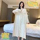 777円OFFクーポン ネグリジェ ルームワンピース レディース パジャマ ワンピース 大きいサイズ 女性 ルームウェア 長袖 綿 前開き ゆったり 部屋着 寝...