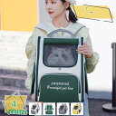 猫 キャリー リュック 折りたたみ ペットキャリー バッグ メッシュ窓 通気性 飛び出し 犬 猫 リュック 安定性 きゃりーバッグ 散歩 旅行 通院 災害避難用...