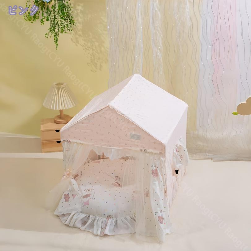 2000円OFFクーポン ペット テント 春用 夏用 猫 テント 犬 テント ハウス ペットベ...