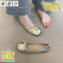 300円OFFクーポン バレエシューズ レディース 痛くない ぺたんこ ローヒール 歩きやすい スクエアトゥ パンプス りぼん 甲蝶結び アーモンドトゥ 結婚式 きれいめ 卒業式 入学式 シルバー ゴ一ルド フラットシューズ RaogtCYU