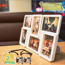 300円OFFクーポン フォトフレーム 6窓 L判 6枚 ナチュラル 写真立て 壁掛け 軽い 軽量 おしゃれ 男性 プレゼント 複数枚 木製 割れない 前面 プ...