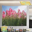 777円OFFクーポン 壁掛けタペストリー 花模様 花の模様 チューリップ 北欧 花見 花祭り 桃の節句 ベッド用タペストリー 花 布ポスター 壁飾り模様替え ...
