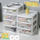 500円OFFクーポン 収納ケース 引き出し 小物 2段 収納ボックス 卓上収納ボックス 卓上収納ケース 卓上収納 引き出し デスク 収納 卓上 小物収納 引き...