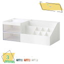 300円OFFクーポン デスクオーガナイザー 卓上 小物入れ ペン立て 卓上収納 リモコンラック ペンスタンド デスク収納ボックス 収納ケース 引き出し付き デ...