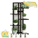 1000円OFFクーポン フラワースタンド 室内 盆栽棚 プランタースタンド 花台 観葉植物 棚 ベランダ/玄関/室内/屋外 ガーデンラック 竹製 お洒落 5段...