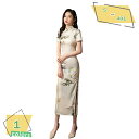 777円OFFクーポン レディース チャイナドレス チーパオ ワンピース ドレス パーティードレス 改良 チャイナ服 膝丈 レース 刺繍 チャイナ風 ロング 半袖 中国風 民族風 中華風 花柄 春夏秋 フォーマル おしゃれ 着痩せ ファッション RaogtCYU