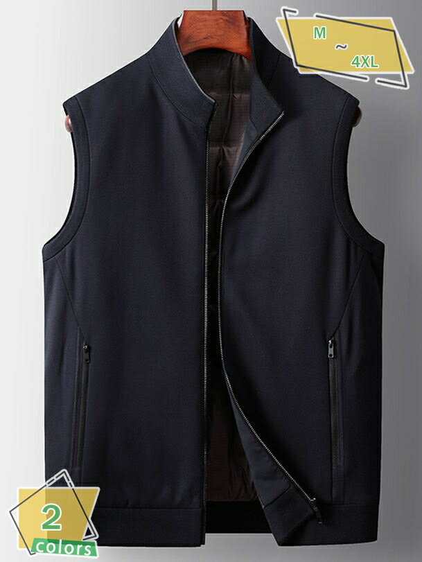 1000円OFFクーポン ダウンベスト メンズ 大きいサイズ 立襟 防寒 冬 ジャケット アウトドア インナーダウン ベスト ノースリーブ 厚手 カジュアル アウター 無地 シンプル 日常着 登山 春秋冬 RaogtCYU