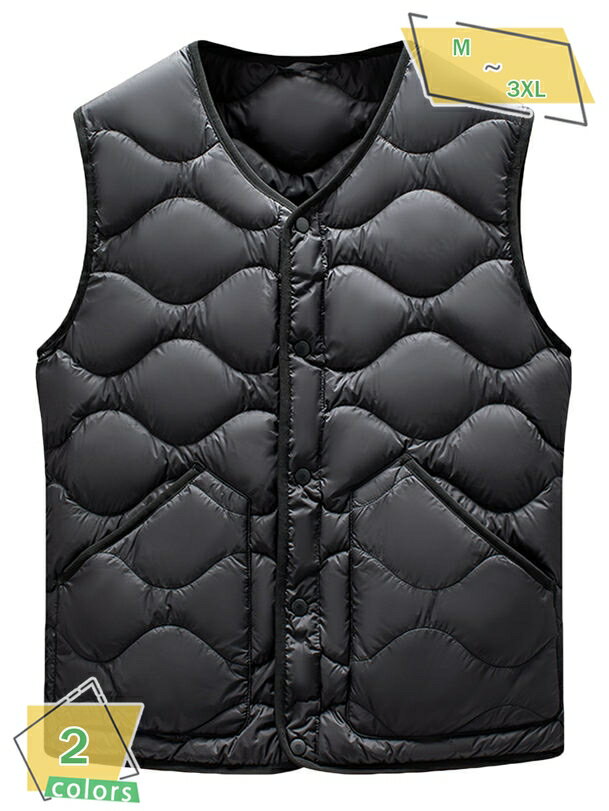 ダウンベスト メンズ インナーダウンベスト 軽い 防寒 ゴルフウェア 暖かい 軽量 ...