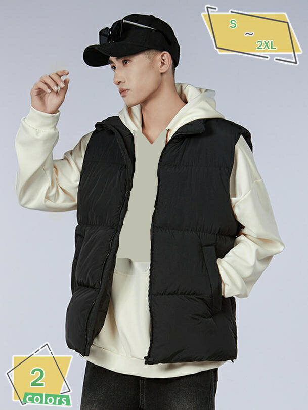 500円OFFクーポン ダウンベスト 暖かい 防寒 保温 ふんわり 軽量 おしゃれ ベスト アウター ジャケット ダウンジャケット シンプル 無地 秋冬 メンズ レディース カップル 男女兼用 RaogtCYU
