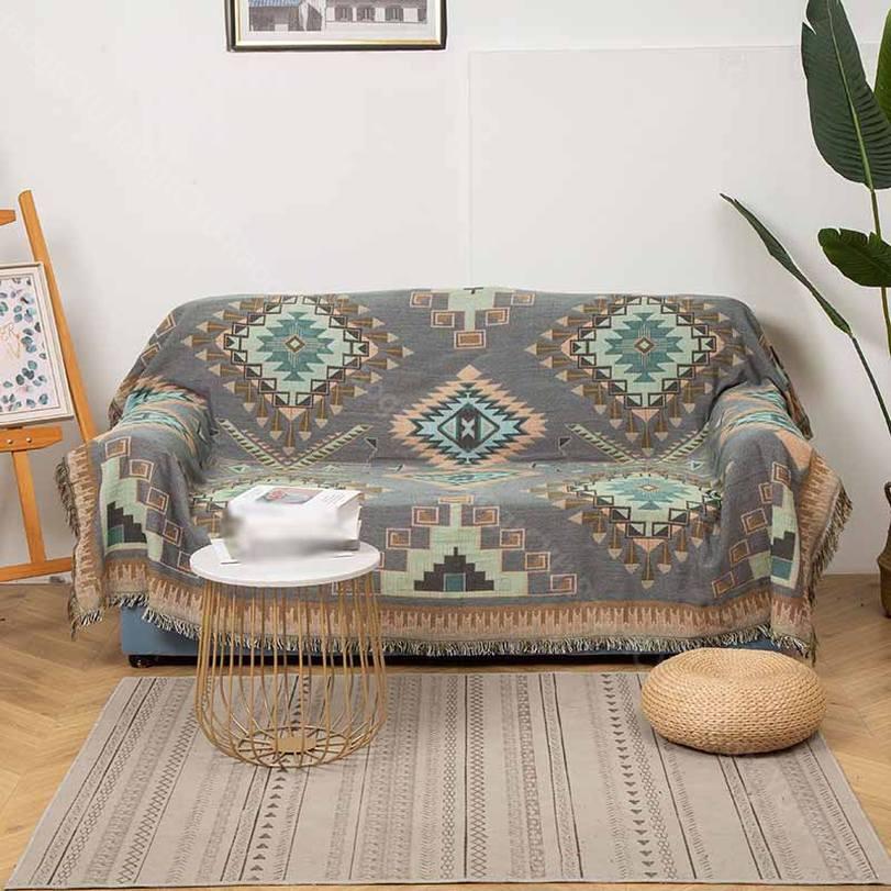 500円OFFクーポン マルチカバー マルチボーダー 大きいサイズ ソファーカバー ベッドカバー 北欧 かわいい アジアン エスニック カフェ風 長方形 2人掛け 3人掛け テーブルクロス おしゃれ 西海岸 インテリア 雑貨 一枚布 生地 アジアン雑貨 RaogtCYU [3]
