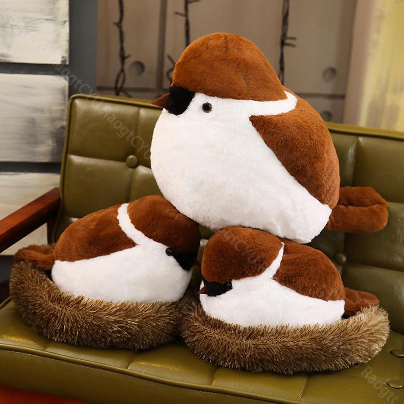 300円OFFクーポン ぬいぐるみ スズメ 動物 リアル 40CM 抱き枕 鳥ぬいぐるみ お誕...