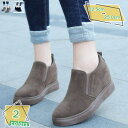 1000円OFFクーポン ローファー レディース インヒール 美脚 身長アップ スニーカー 通勤 滑り止め 耐摩耗 6.5cm厚底 スリッポン 春秋冬 ウォーキング 軽量 カジュアル 裏起毛 女の子 ラウンドトゥ コンフォート RaogtCYU