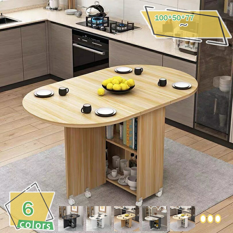 キッチンワゴン カウンターテーブル 幅100 キャスター付き キッチンカウンター テーブル バタフライテーブル 可動棚 アイランドキッチン 対面 キッチン バー カウンター キッチン収納 RaogtCYU
