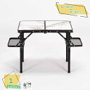 1000円OFFクーポン 折りたたみ式キャンプテーブル アルミニウム製 小型折りたたみテーブル ピュアブラック 大理石模様 メッシュ アウトドア テーブル 折り...