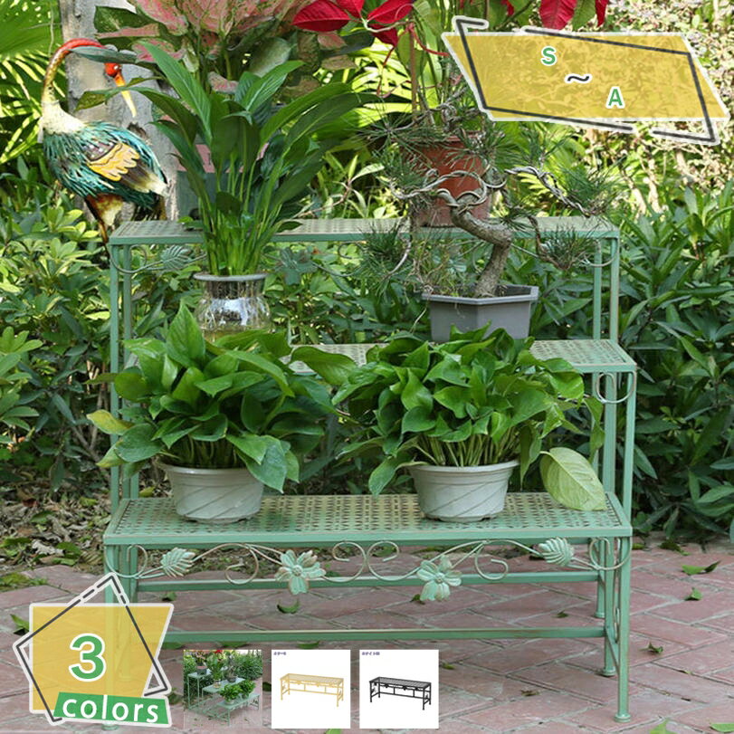 1000円OFFクーポン プランタースタンド 台 ブラック アイアン 花台 スタンド おしゃれ 鉢置き ガーデン..