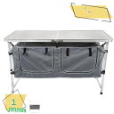 キャンプ テーブル アルミ ローテーブル 折りたたみ コンパクト 超軽量 アウトドア 2段階の高さ調節可能 ポータブルテーブル 収納オーガナイザー付き 簡単収納...