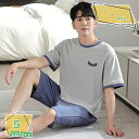 760円OFFクーポン ルームウェア メンズ 上下 夏 大きいサイズ ゆったり パジャマ 部屋着 半袖 ハーフパンツ ルームウェア 部屋着 薄手ストレッチ 大き...