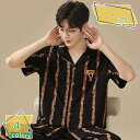 1000円OFFクーポン パジャマ メンズ 春夏秋 ポリエステル繊維 ゆったり 部屋着 適度なストレッチ 2点セット 大きいサイズ ルームウェア 吸汗速乾 静電...