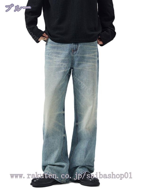 1600円OFFクーポン ブーツカット ジーンズ デニム メンズ フレア ヴィンテージ ウォッシュ アメカジ フレアパンツ デニムパンツ 春夏秋 カジュアル RaogtCYU