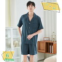 パジャマ メンズ 春夏秋 ポリエステル繊維 ゆったり 部屋着 適度なストレッチ 2点セット 適度なストレッチ ルームウェア 吸汗速乾 静電気防止 入院用 4XL...