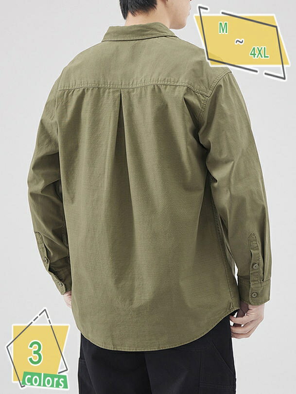 777円OFFクーポン 開襟シャツ シャツジャケット 体型カバー 大きいサイズ ゆったり ワイシャツ ワークシャツ スプリングシャツ オックスフォードシャツ 綿...