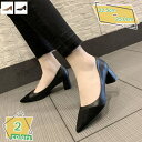 痛くない 4E チャンキーヒール ポインテッドトゥ パンプス 5.5cmヒール レディース 幅広 太ヒール 歩きやすい 大きいサイズ 小さいサイズ 結婚式 オフィス フォーマル 秋冬 通勤用 出勤 日常着 結婚式 パーティー シューズ RaogtCYU