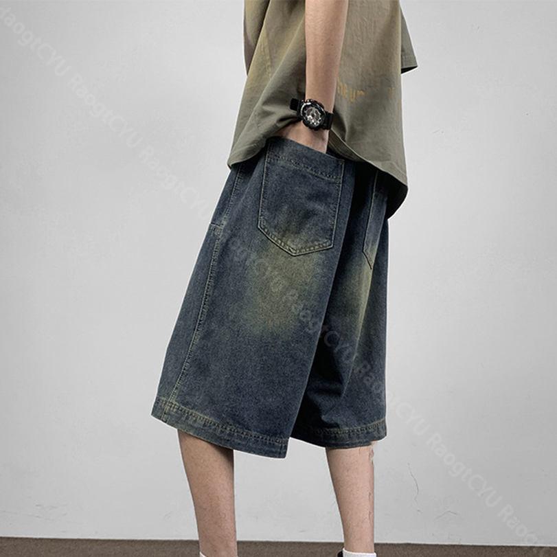 1000円OFFクーポン デニムショートパンツ ジーンズ メンズ ショートパンツ ゆったり デニム デニムパンツ おしゃれ 膝下丈 ストリート ジーパン 大きいサイズ 夏服 ショーツ ショートパンツ ハーフパンツ 半ズボン カジュアル アメカジ 5分丈 短パン RaogtCYU