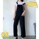 1600円OFFクーポン サロペット レデイース デニム パンツ オールインワン Gパン ボトムス カジュアル ポケット付き ロングパンツ 大きいサイズ 体形カ...