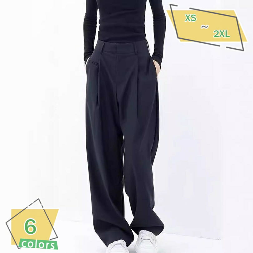 1000円OFFクーポン パンツ タックパンツ レディース タック ワイドパンツ ワイド ロング 大きいサイズ ボトム 体型カバー ボトムス ズボン ハイウエスト オフィス スラックス レディースパンツ 長ズボン きれいめ 春 夏 秋 RaogtCYU