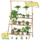 1600円OFFクーポン フラワースタンド ガーデンラック 室内 屋外 園芸ラック フラワーラック 木製スタンド 花棚 植物棚 盆栽棚 多肉植物棚 多機能収納ラ...