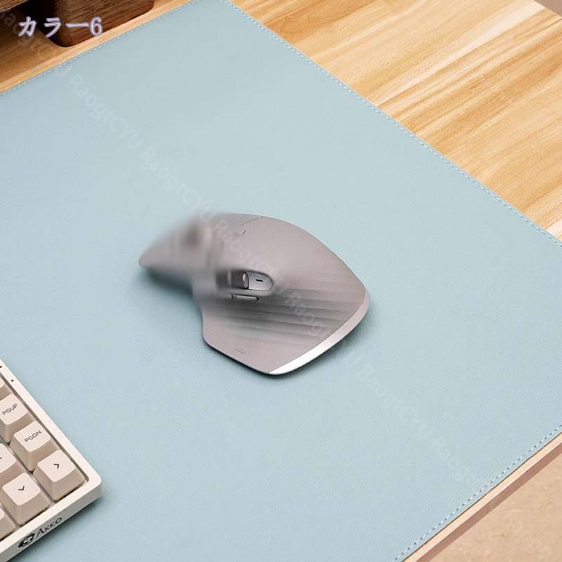 500円OFFクーポン デスクマット レザー調 防水 キーボードマット 大判 マウスパッ...