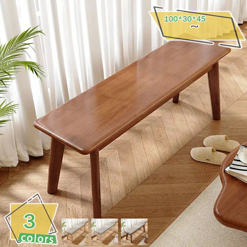 2000円OFFクーポン ベンチ 幅100 単品 ダイニングベンチ ベンチチェア イス チェア 背もたれなし 食卓椅子 木製 天然木 ファブリック 布座 クッション座面 ダイニング 長いす 2人掛け スツール 椅子 チェア 北欧 インテリア 自然派 かわいい RaogtCYU