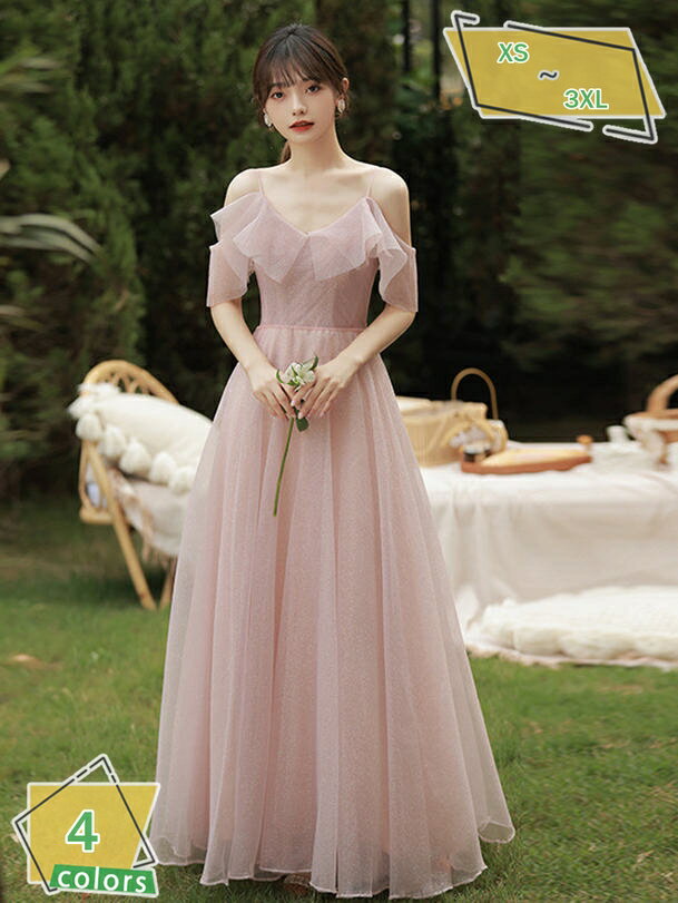 2000円OFFクーポン ドレス レディース パーティー ステージドレス 演奏会ドレス フォーマルドレス ブライダル セレモニー お呼ばれ 花嫁ドレス ドット ブライズメイドドレス チュール プリーツ Aライン ミモレ丈 司会 アンサンブル オペラ声楽 着痩せ RaogtCYU