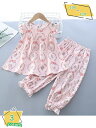 300円OFFクーポン パジャマ キッズ 女の子 半袖 綿100% 前開き 100 110 サイズ 夏 袖口フリル ハーフパンツ かわいい スイーツ 英字 前開...